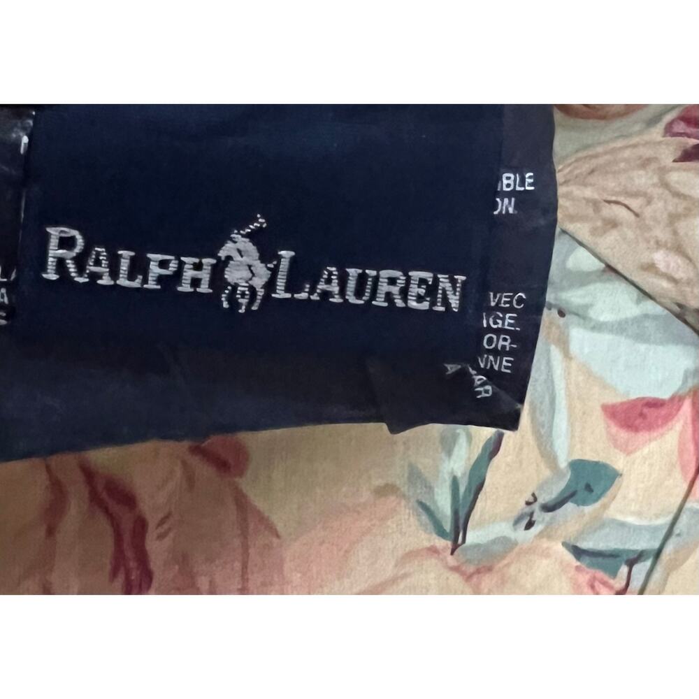 (2) RALPH LAUREN Elsa Grasslands VTG Ruffled Cottage Pillow Shams Yellow Floral - Picture 7 of 9